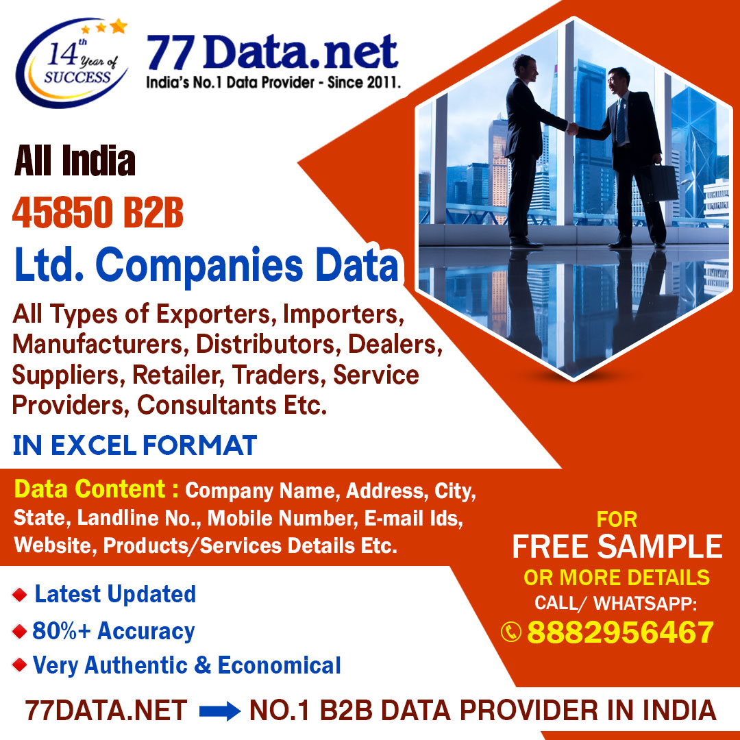 77Data: Download the Verified List of LTD Companies in India